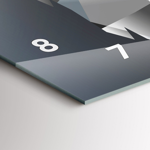 Horizontal wall clock Wolf head