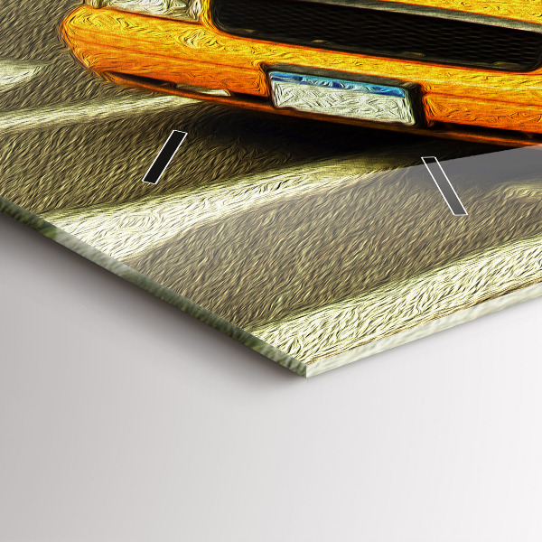 Horizontal wall clock New York City taxis