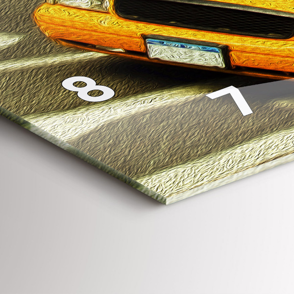 Horizontal wall clock New York City taxis