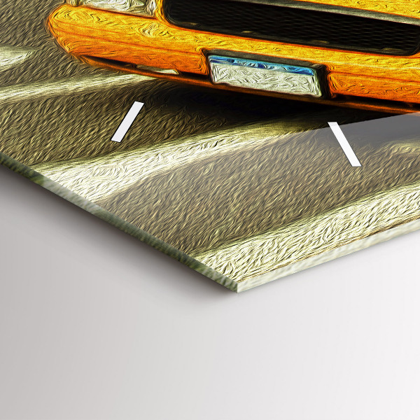 Horizontal wall clock New York City taxis