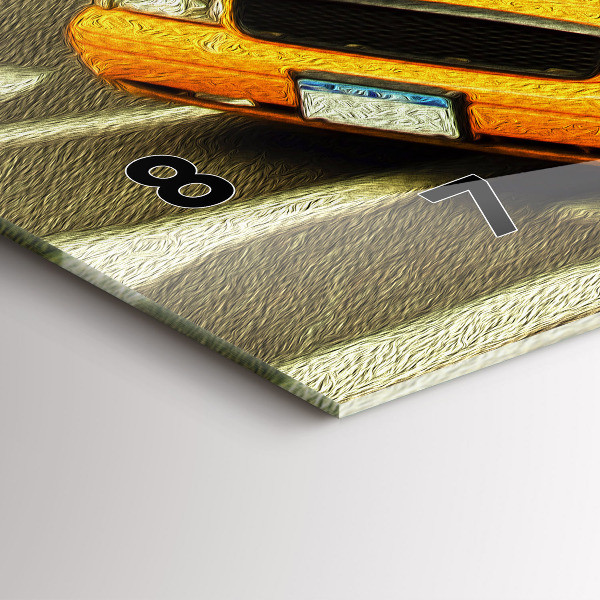 Horizontal wall clock New York City taxis