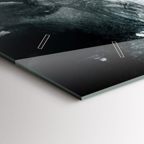 Horizontal wall clock Portrait of a woman red lips