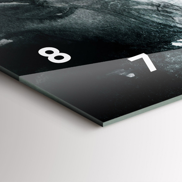 Horizontal wall clock Portrait of a woman red lips