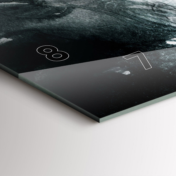 Horizontal wall clock Portrait of a woman red lips