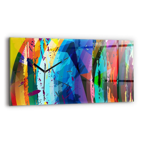 Horizontal wall clock Abstract background