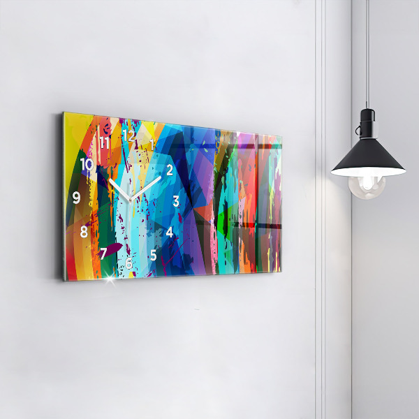 Horizontal wall clock Abstract background