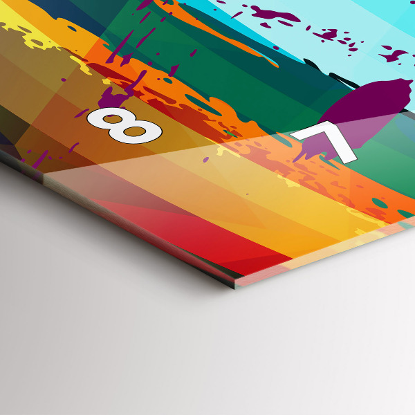 Horizontal wall clock Abstract background