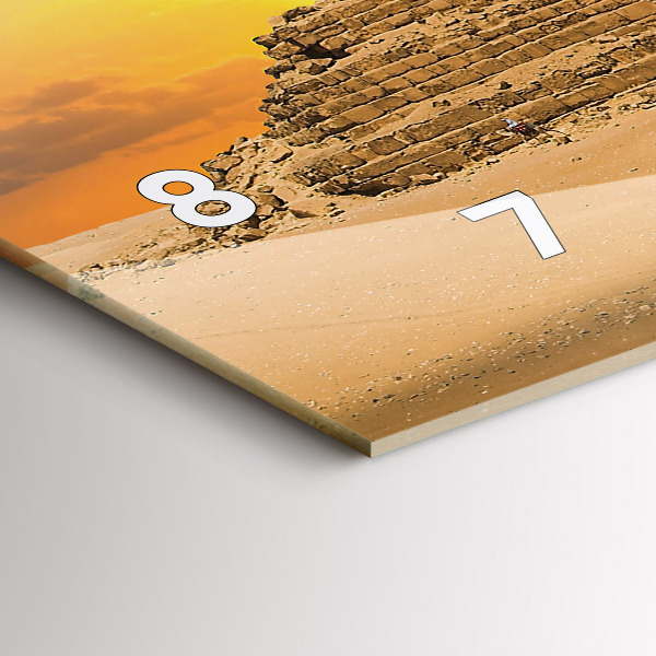 Horizontal wall clock Pyramids and sunset
