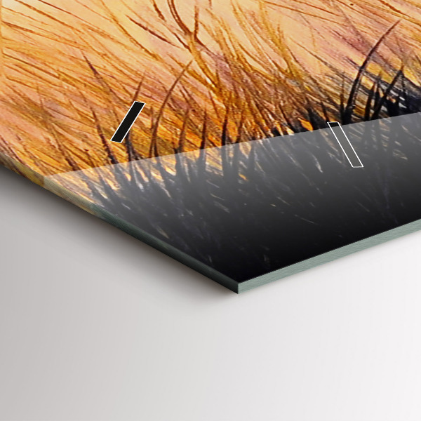 Horizontal wall clock Cranes at sunset