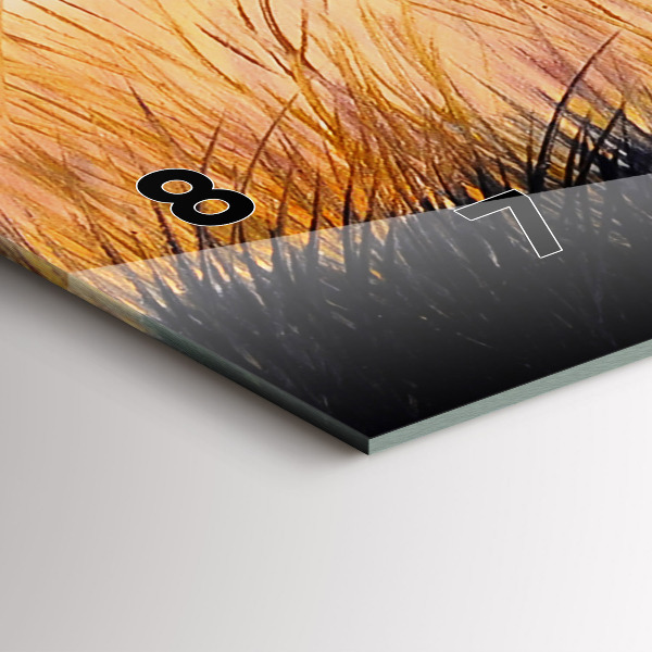 Horizontal wall clock Cranes at sunset