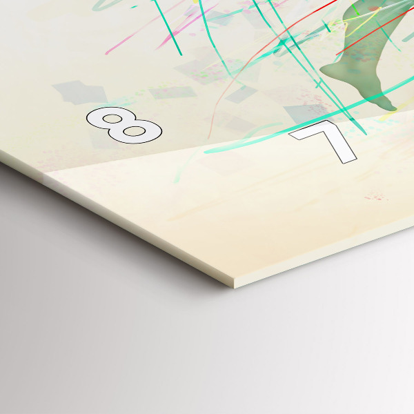 Horizontal wall clock Colorful people