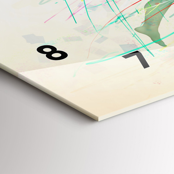 Horizontal wall clock Colorful people