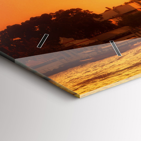 Horizontal wall clock Wat arun bangkok thailand