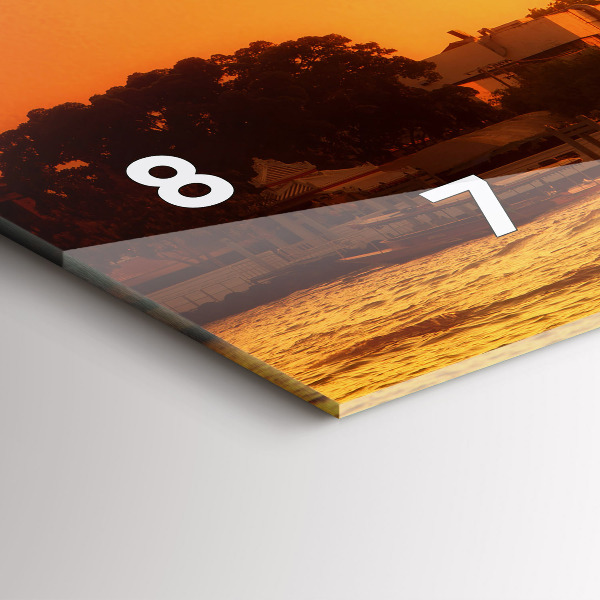 Horizontal wall clock Wat arun bangkok thailand