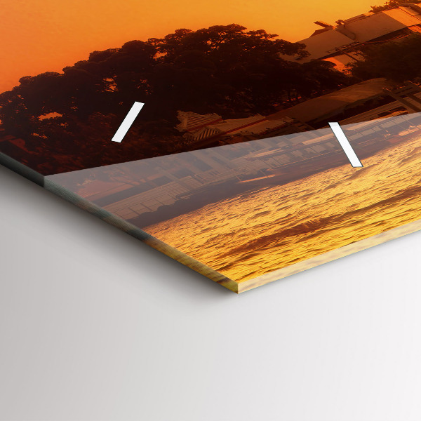 Horizontal wall clock Wat arun bangkok thailand