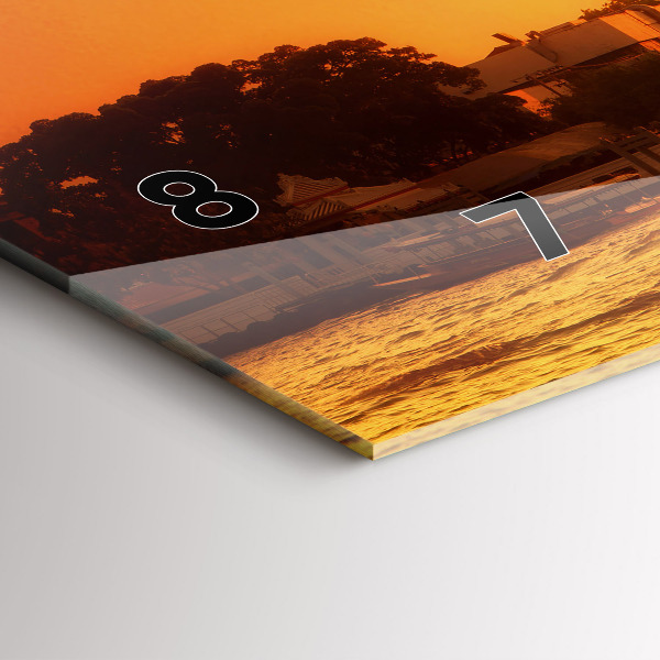 Horizontal wall clock Wat arun bangkok thailand