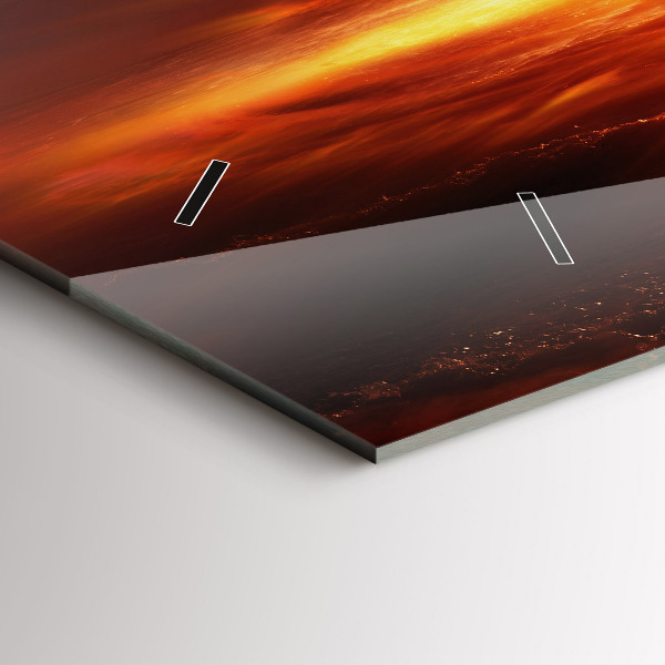 Horizontal wall clock Atomic bomb explosion