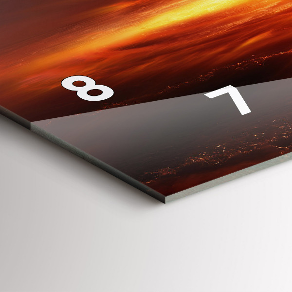 Horizontal wall clock Atomic bomb explosion