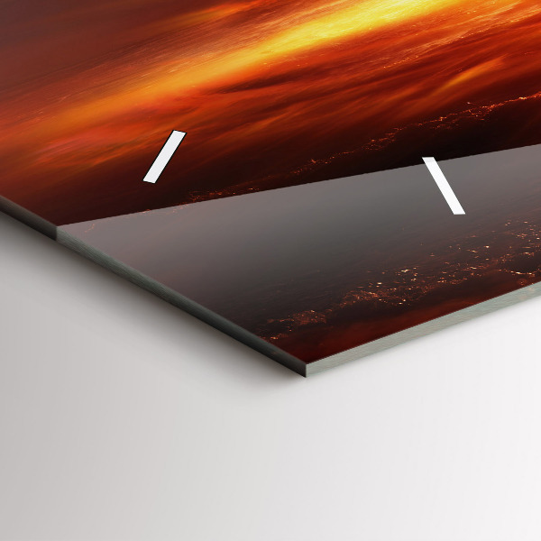 Horizontal wall clock Atomic bomb explosion