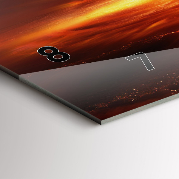 Horizontal wall clock Atomic bomb explosion