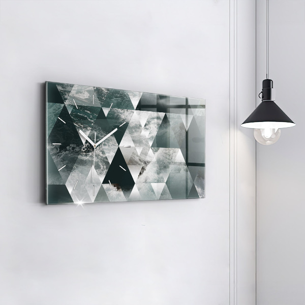 Horizontal wall clock Abstract sea waves
