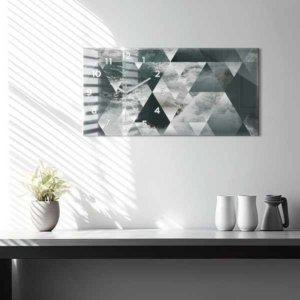 Horizontal wall clock Abstract sea waves