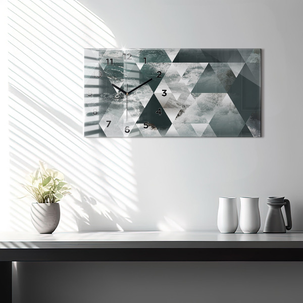 Horizontal wall clock Abstract sea waves