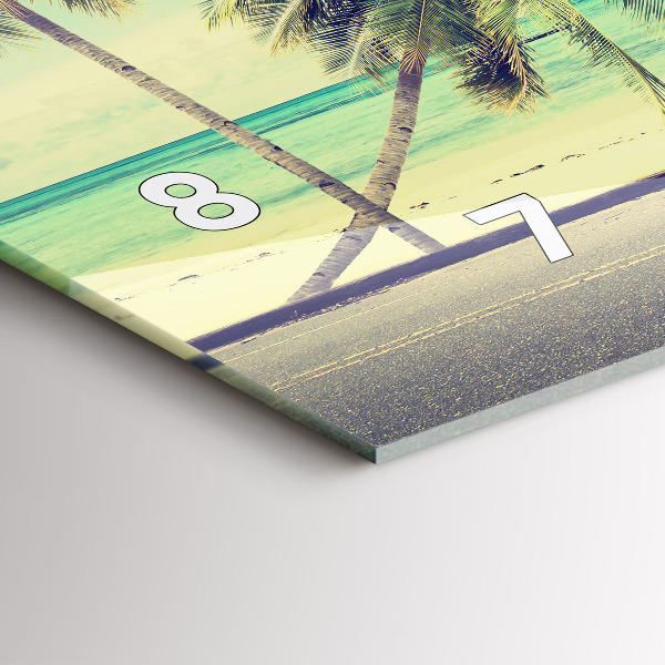 Horizontal wall clock Car with surfboard