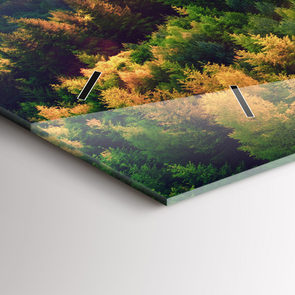 Horizontal wall clock Sunset over the hills