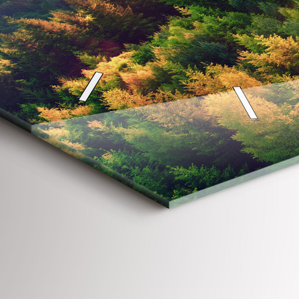 Horizontal wall clock Sunset over the hills