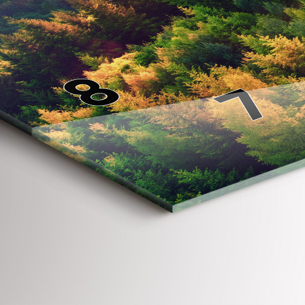 Horizontal wall clock Sunset over the hills