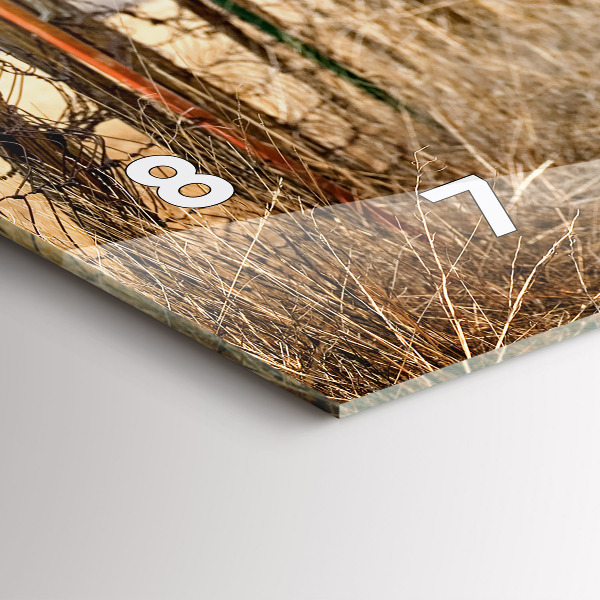 Horizontal wall clock Old cars