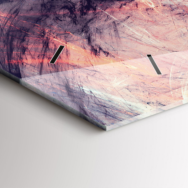 Horizontal wall clock Abstract painting