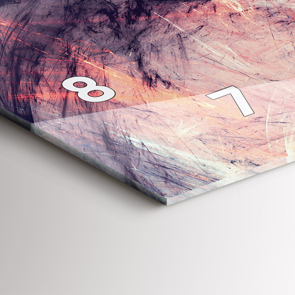 Horizontal wall clock Abstract painting