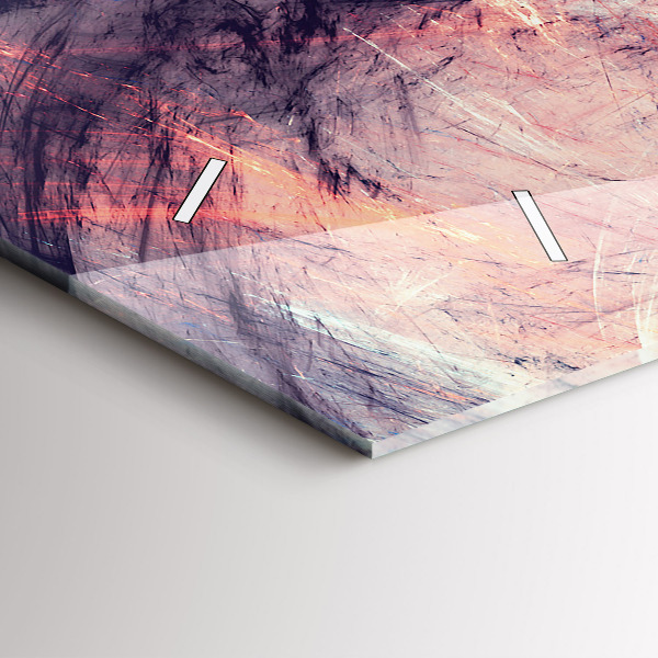 Horizontal wall clock Abstract painting