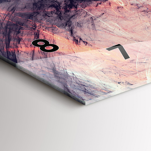 Horizontal wall clock Abstract painting