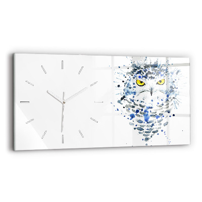 Horizontal wall clock Owl look