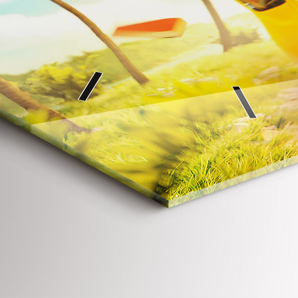 Horizontal wall clock Car with surfboard