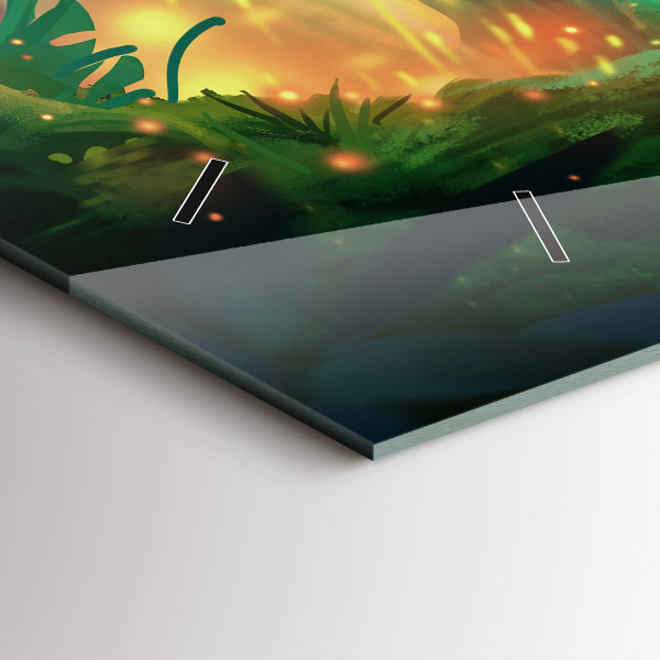 Horizontal wall clock Children in a fairytale forest