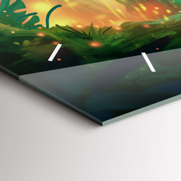 Horizontal wall clock Children in a fairytale forest