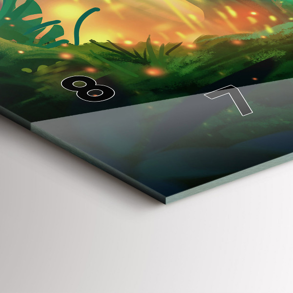 Horizontal wall clock Children in a fairytale forest