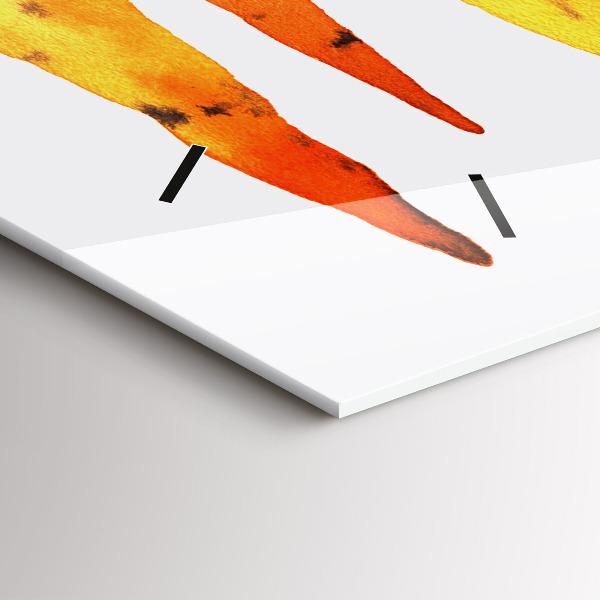 Horizontal wall clock Carrot illustration