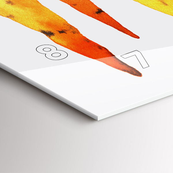 Horizontal wall clock Carrot illustration