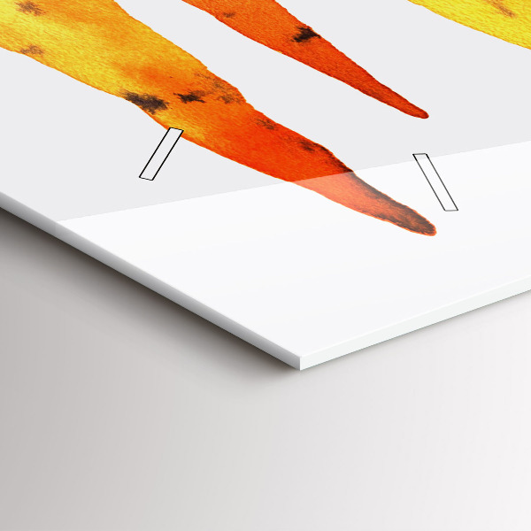 Horizontal wall clock Carrot illustration