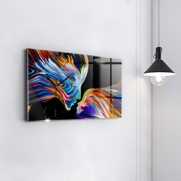Horizontal wall clock Emotional art