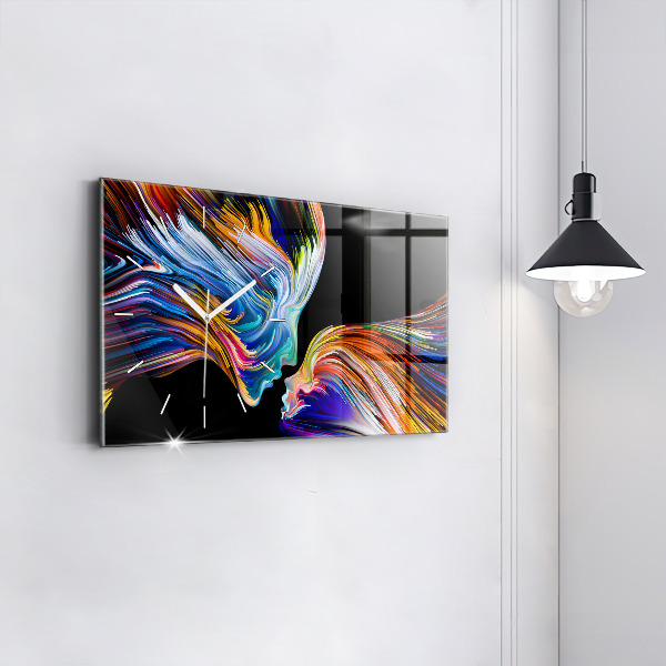 Horizontal wall clock Emotional art