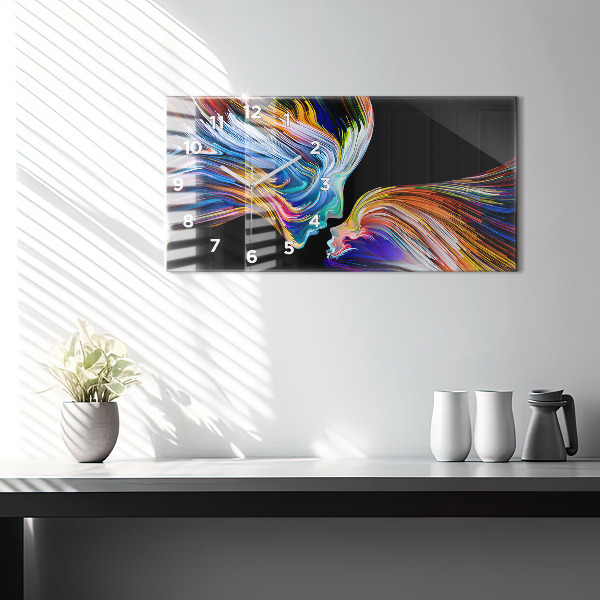 Horizontal wall clock Emotional art