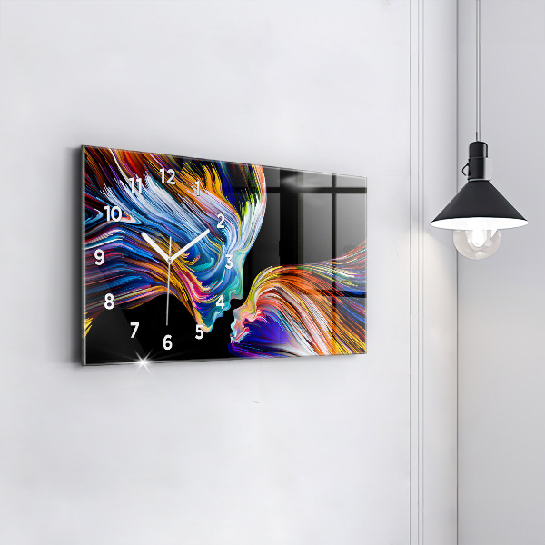 Horizontal wall clock Emotional art