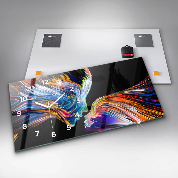 Horizontal wall clock Emotional art