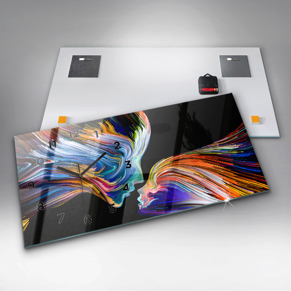 Horizontal wall clock Emotional art